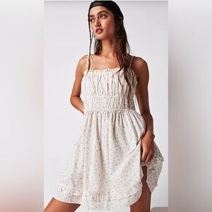 NWOT Free People Gabby Mini Dress. Adjustable Straps!